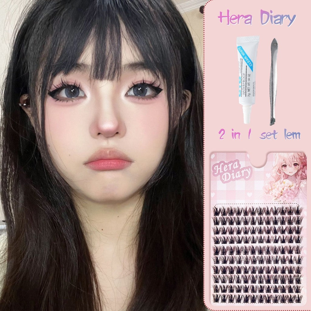 A06【FREE LEM】Hera Diary 3D BuluMata Palsu Anime 10Baris Bulumata indivual Natural Douyin Manga Korea