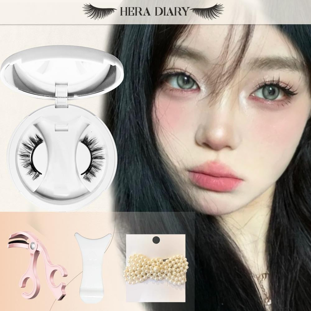 【Gratis Aplikator】MG02 Hera Diary Bulu Mata Magnetik Tanpa Lem Eyelash Magnet Douyin Instan Natural Soft Tahan Lama Bisa Berulang