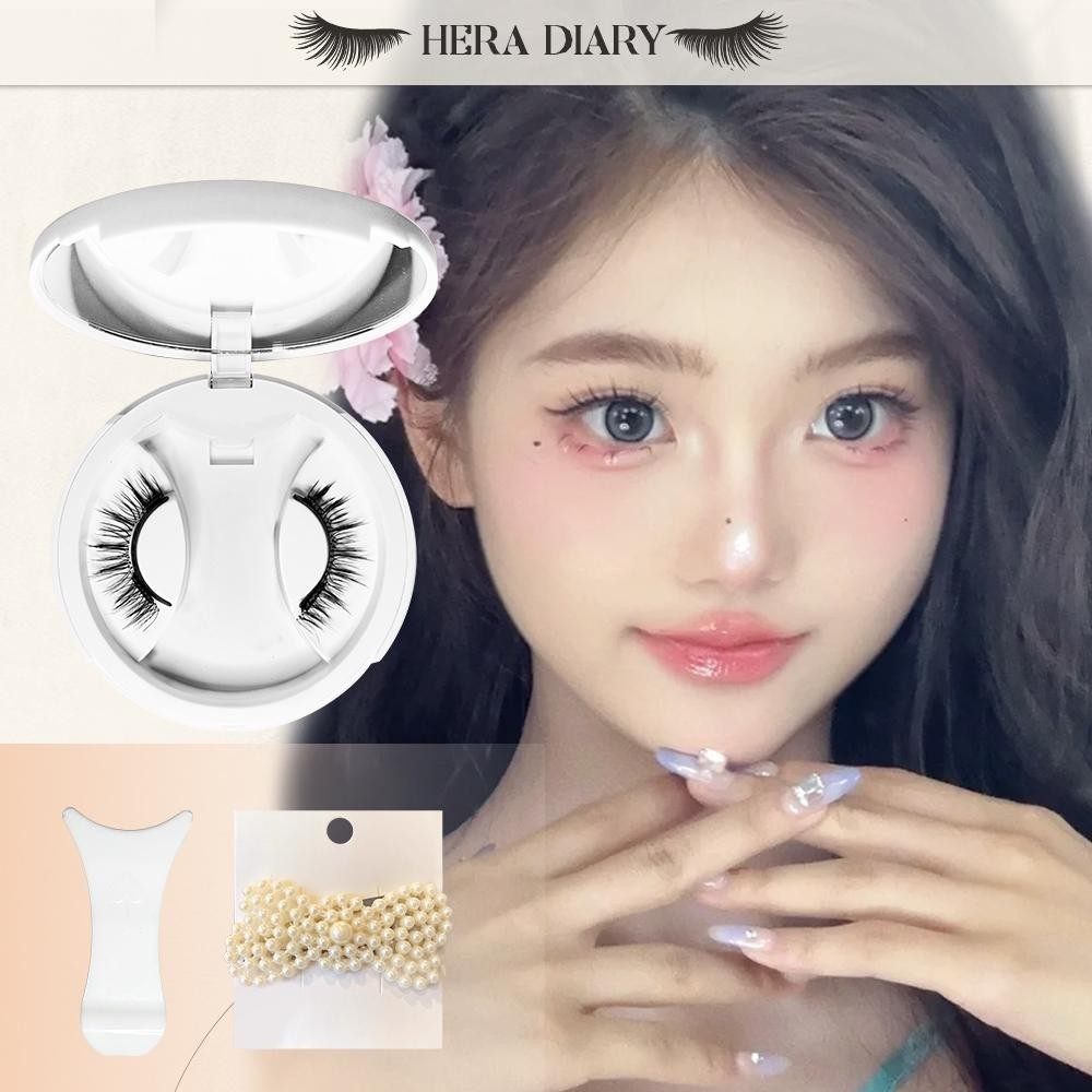 【Gratis Aplikator】MG04 Hera Diary Bulu Mata Magnetik Tanpa Lem Eyelash Magnet Douyin Instan Natural Soft Tahan Lama Bisa Berulang