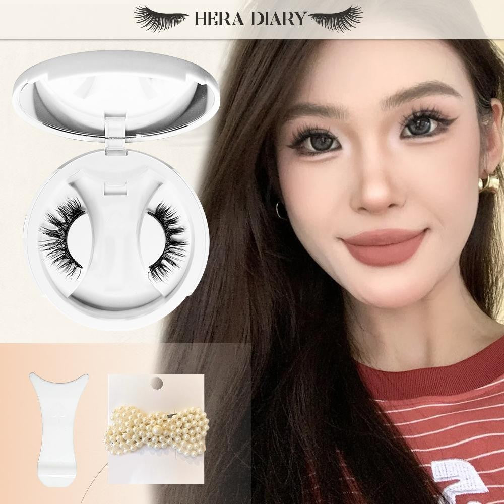 【Gratis Aplikator】MG03 Hera Diary Bulu Mata Magnetik Tanpa Lem Eyelash Magnet Douyin Instan Natural Soft Tahan Lama Bisa Berulang