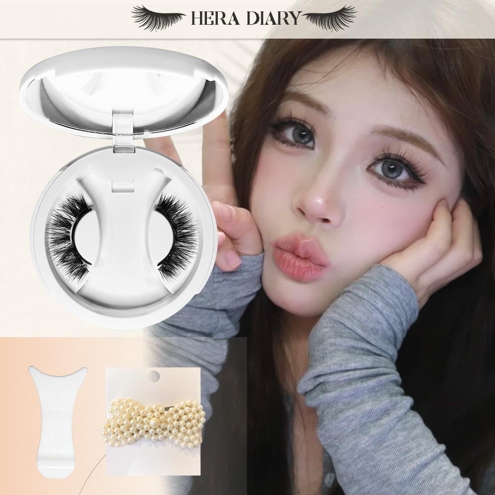 【Gratis Aplikator】MG05 Hera Diary Bulu Mata Magnetik Tanpa Lem Eyelash Magnet Douyin Instan Natural Soft Tahan Lama Bisa Berulang