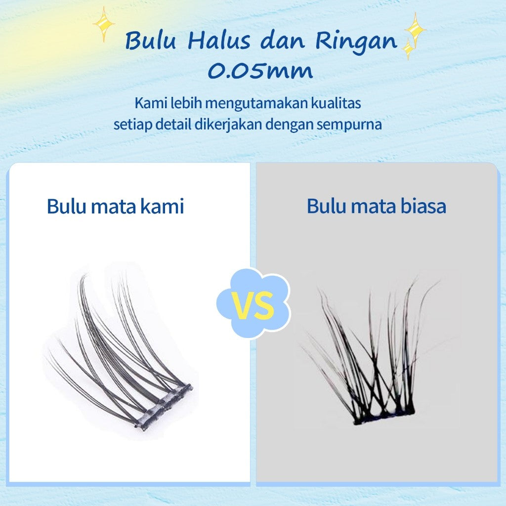 C03[ LANGSUNG TEMPEL ] Serat Kapas Premium Hera Diary Bulu Mata Palsu tanpa lem | Eyelash Extention | Eye Make Up | Douyin Lash