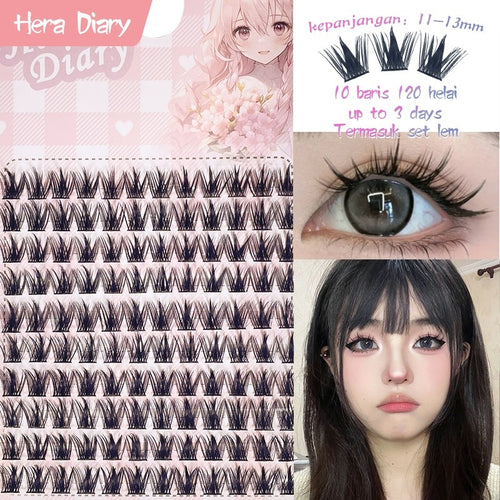 A06【FREE LEM】Hera Diary 3D BuluMata Palsu Anime 10Baris Bulumata indivual Natural Douyin Manga Korea