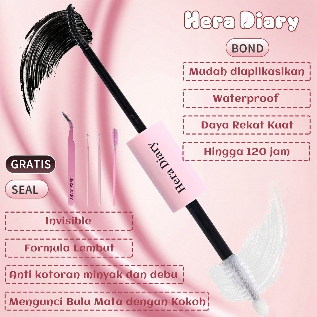 HERA DIARY Z07 Lem maskara Bond&Seal 72jam anti-Air Lem DIY Eyelash Extension bulumata Longlasting