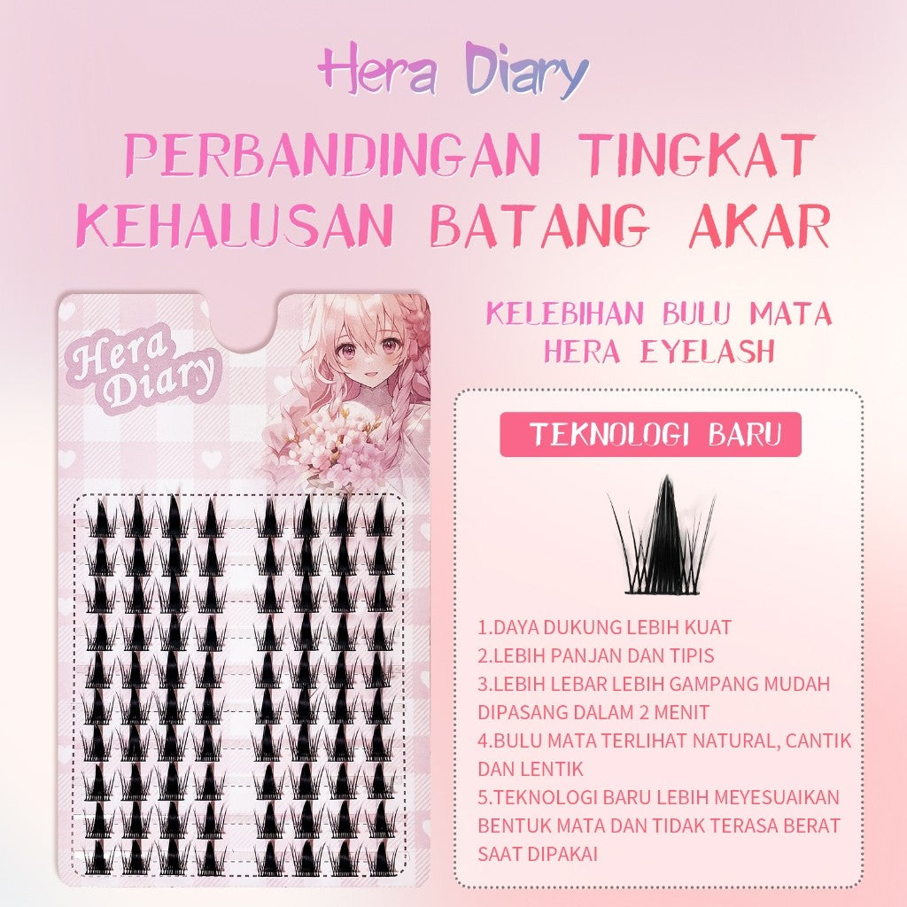 A08【FREE LEM】Hera Diary 3D BuluMata Palsu Douyin 10 Baris Bulumata individual Anime Manga Cosplay