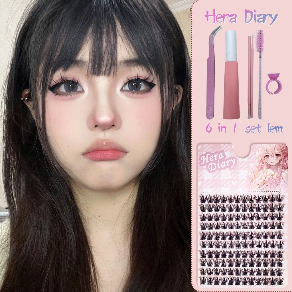 A06【FREE LEM】Hera Diary 3D BuluMata Palsu Anime 10Baris Bulumata indivual Natural Douyin Manga Korea