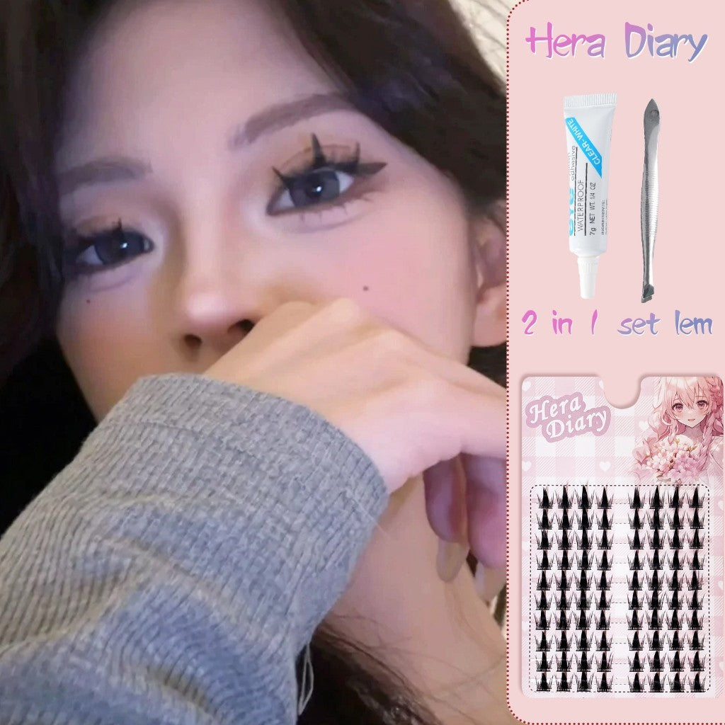 A08【FREE LEM】Hera Diary 3D BuluMata Palsu Douyin 10 Baris Bulumata individual Anime Manga Cosplay