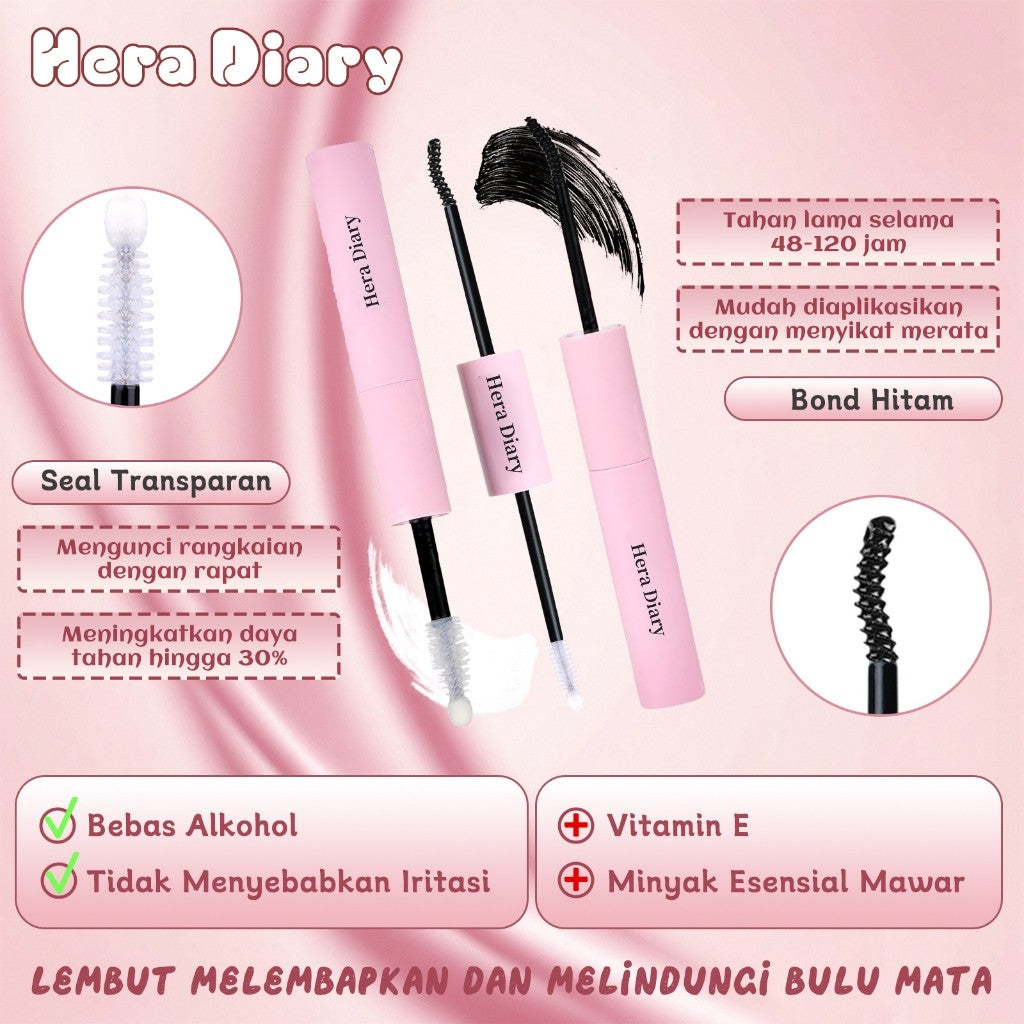 HERA DIARY Z07 Lem maskara Bond&Seal 72jam anti-Air Lem DIY Eyelash Extension bulumata Longlasting
