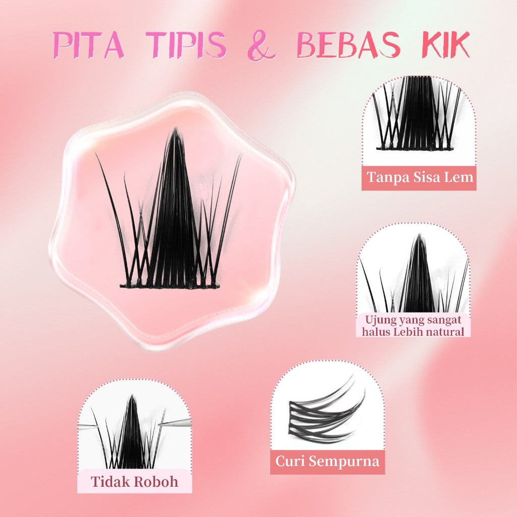 A08【FREE LEM】Hera Diary 3D BuluMata Palsu Douyin 10 Baris Bulumata individual Anime Manga Cosplay
