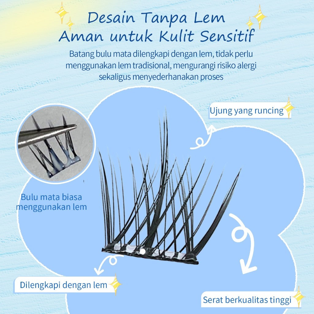 C03[ LANGSUNG TEMPEL ] Serat Kapas Premium Hera Diary Bulu Mata Palsu tanpa lem | Eyelash Extention | Eye Make Up | Douyin Lash