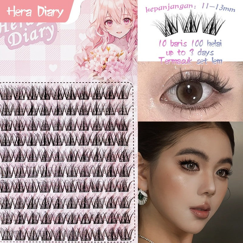A14【FREE LEM】Hera Diary 5D BuluMata Palsu Anime Bulumata Natural Eyelash Individual Douyin manga