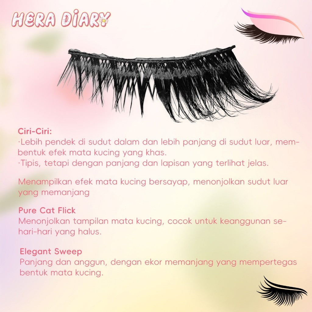 F01【FREE LEM】 ✨𝑳𝒂𝒕𝒊𝒏𝒂 𝑴𝒂𝒌𝒆𝒖𝒑 𝑳𝒂𝒔𝒉𝒆𝒔✨ 3D WINGED CAT FOXY EYE Faux Mink Eyelashes Winged End Eye Elongated Eyelashes Fake Lashes Soft Natural long Full Strip Lashes