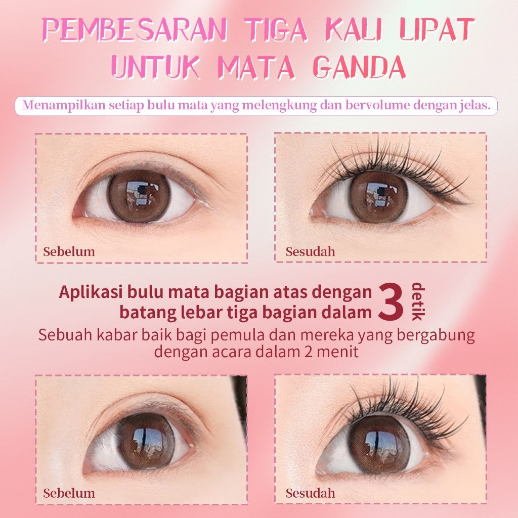 A10【Gratis LEM】Hera Diary 3D Bulu Mata Palsu Natural 10Baris Eyelash Individual Douyin Manga Anime