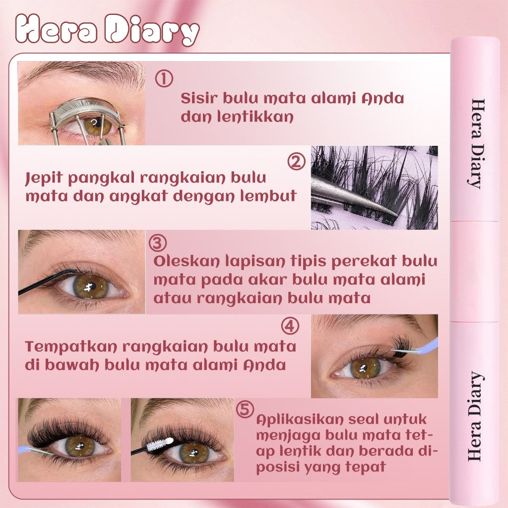 HERA DIARY Z07 Lem maskara Bond&Seal 72jam anti-Air Lem DIY Eyelash Extension bulumata Longlasting