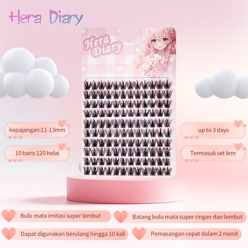 A06【FREE LEM】Hera Diary 3D BuluMata Palsu Anime 10Baris Bulumata indivual Natural Douyin Manga Korea