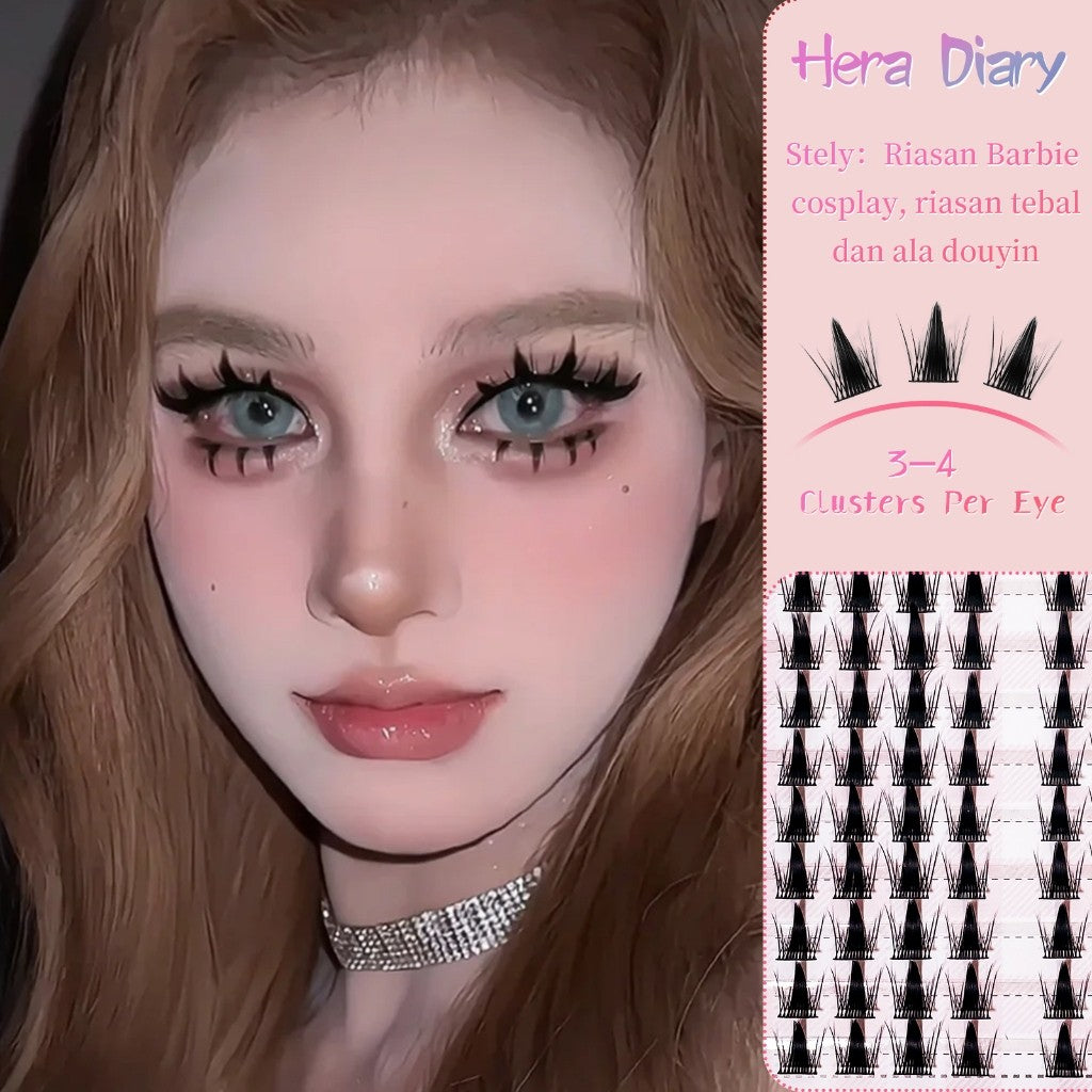 A08【FREE LEM】Hera Diary 3D BuluMata Palsu Douyin 10 Baris Bulumata individual Anime Manga Cosplay
