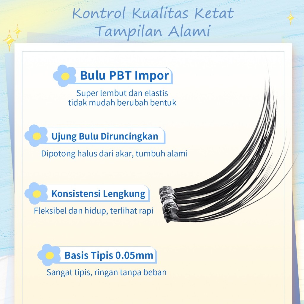 C03[ LANGSUNG TEMPEL ] Serat Kapas Premium Hera Diary Bulu Mata Palsu tanpa lem | Eyelash Extention | Eye Make Up | Douyin Lash