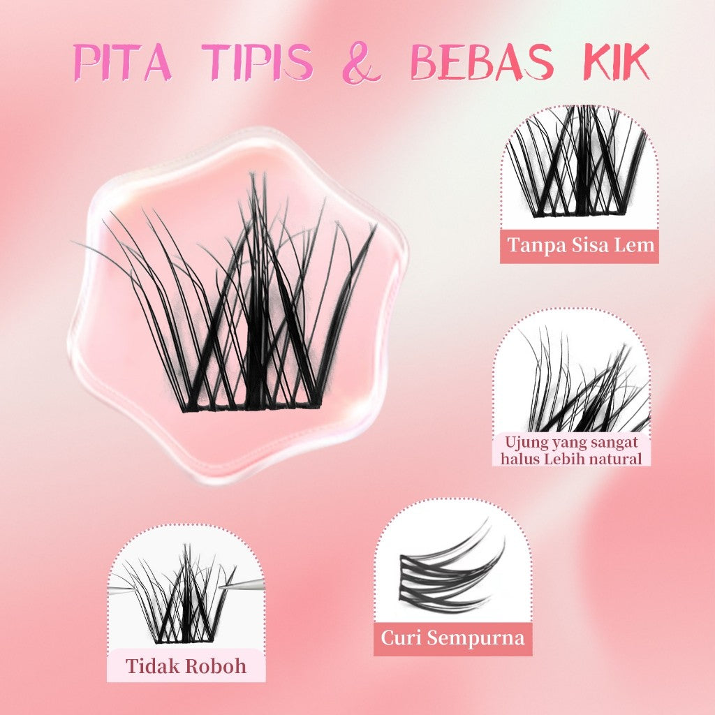 A14【FREE LEM】Hera Diary 5D BuluMata Palsu Anime Bulumata Natural Eyelash Individual Douyin manga