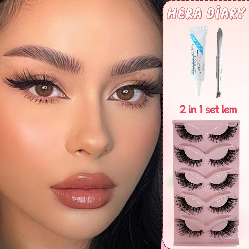 F01【FREE LEM】 ✨𝑳𝒂𝒕𝒊𝒏𝒂 𝑴𝒂𝒌𝒆𝒖𝒑 𝑳𝒂𝒔𝒉𝒆𝒔✨ 3D WINGED CAT FOXY EYE Faux Mink Eyelashes Winged End Eye Elongated Eyelashes Fake Lashes Soft Natural long Full Strip Lashes