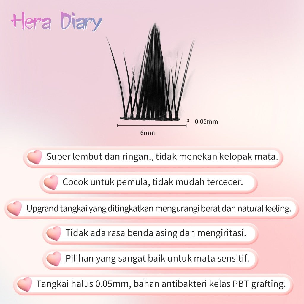 A08【FREE LEM】Hera Diary 3D BuluMata Palsu Douyin 10 Baris Bulumata individual Anime Manga Cosplay