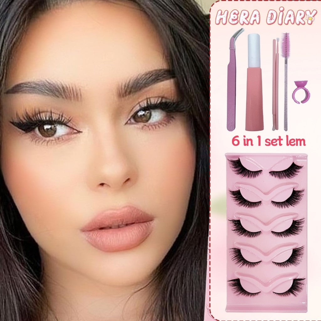 F02【FREE LEM】 ✨𝑳𝒂𝒕𝒊𝒏𝒂 𝑴𝒂𝒌𝒆𝒖𝒑 𝑳𝒂𝒔𝒉𝒆𝒔✨ 3D WINGED CAT FOXY EYE Faux Mink Eyelashes Winged End Eye Elongated Eyelashes Fake Lashes Soft Natural long Full Strip Lashes