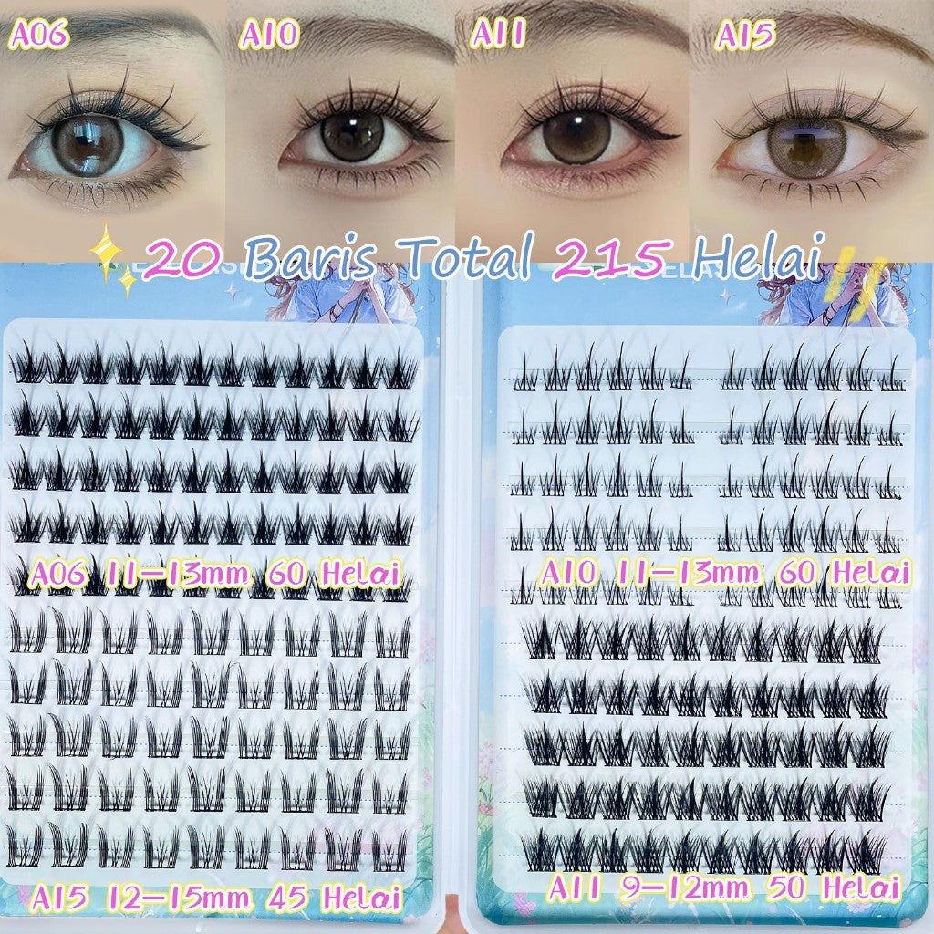 C03[ LANGSUNG TEMPEL ] Serat Kapas Premium Hera Diary Bulu Mata Palsu tanpa lem | Eyelash Extention | Eye Make Up | Douyin Lash