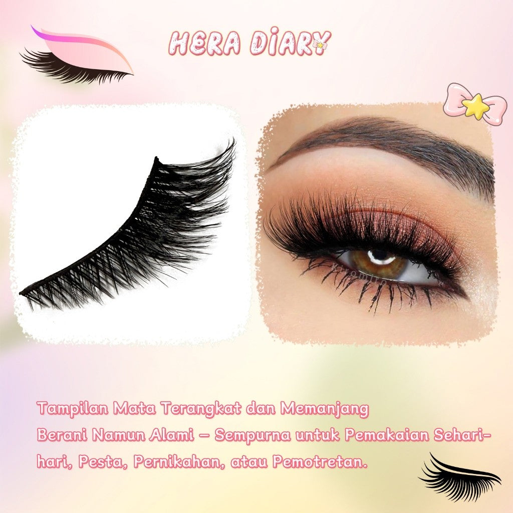 F02【FREE LEM】 ✨𝑳𝒂𝒕𝒊𝒏𝒂 𝑴𝒂𝒌𝒆𝒖𝒑 𝑳𝒂𝒔𝒉𝒆𝒔✨ 3D WINGED CAT FOXY EYE Faux Mink Eyelashes Winged End Eye Elongated Eyelashes Fake Lashes Soft Natural long Full Strip Lashes