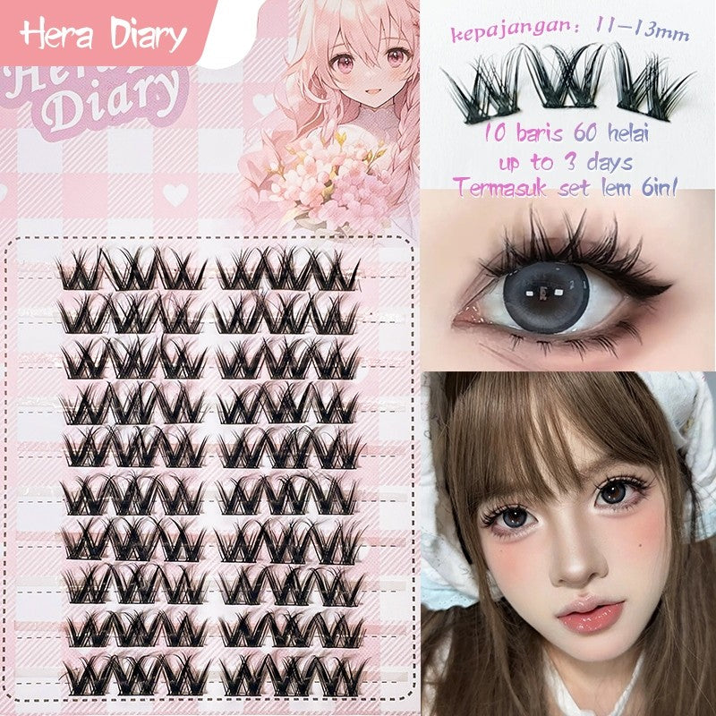A09【FREE LEM】Hera Diary 3D BuluMata Palsu Anime 10 Baris big box Bulumata latina look|Douyin manga