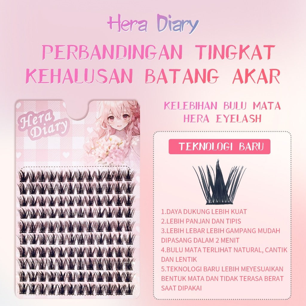 A06【FREE LEM】Hera Diary 3D BuluMata Palsu Anime 10Baris Bulumata indivual Natural Douyin Manga Korea