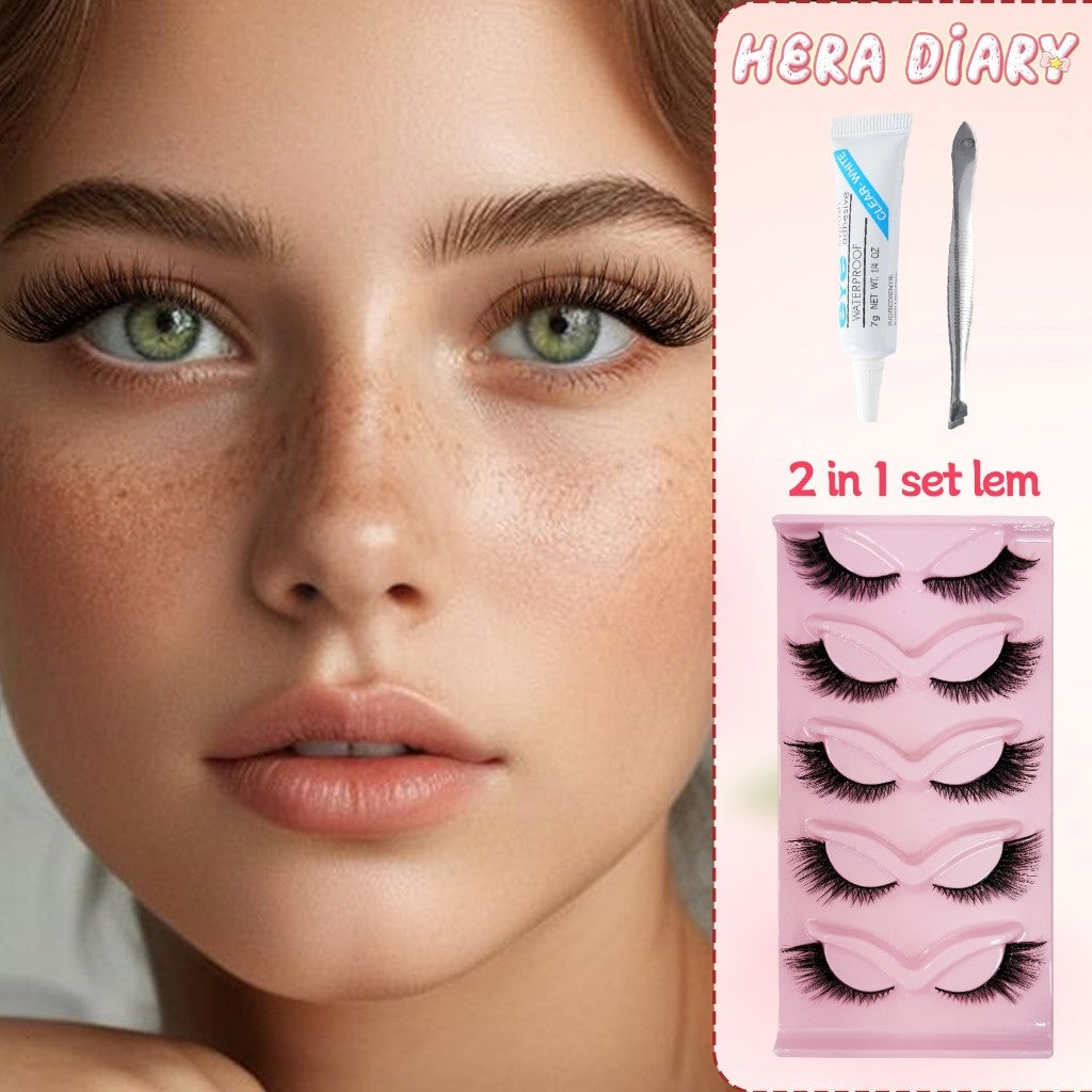 F02【FREE LEM】 ✨𝑳𝒂𝒕𝒊𝒏𝒂 𝑴𝒂𝒌𝒆𝒖𝒑 𝑳𝒂𝒔𝒉𝒆𝒔✨ 3D WINGED CAT FOXY EYE Faux Mink Eyelashes Winged End Eye Elongated Eyelashes Fake Lashes Soft Natural long Full Strip Lashes