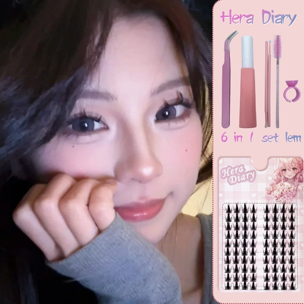 A08【FREE LEM】Hera Diary 3D BuluMata Palsu Douyin 10 Baris Bulumata individual Anime Manga Cosplay