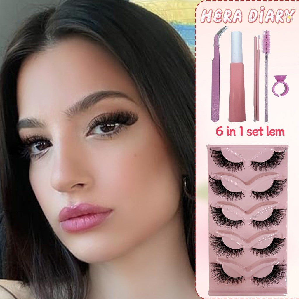 F01【FREE LEM】 ✨𝑳𝒂𝒕𝒊𝒏𝒂 𝑴𝒂𝒌𝒆𝒖𝒑 𝑳𝒂𝒔𝒉𝒆𝒔✨ 3D WINGED CAT FOXY EYE Faux Mink Eyelashes Winged End Eye Elongated Eyelashes Fake Lashes Soft Natural long Full Strip Lashes