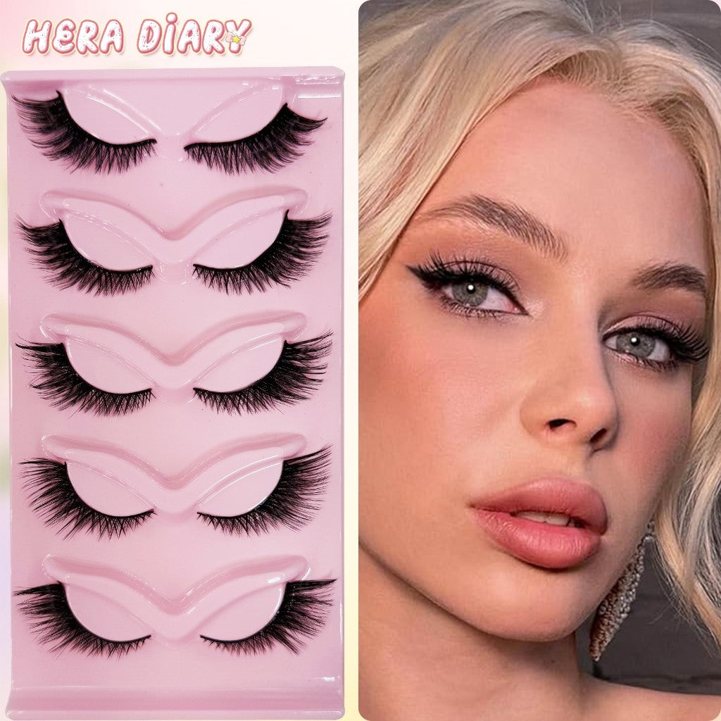 F02【FREE LEM】 ✨𝑳𝒂𝒕𝒊𝒏𝒂 𝑴𝒂𝒌𝒆𝒖𝒑 𝑳𝒂𝒔𝒉𝒆𝒔✨ 3D WINGED CAT FOXY EYE Faux Mink Eyelashes Winged End Eye Elongated Eyelashes Fake Lashes Soft Natural long Full Strip Lashes