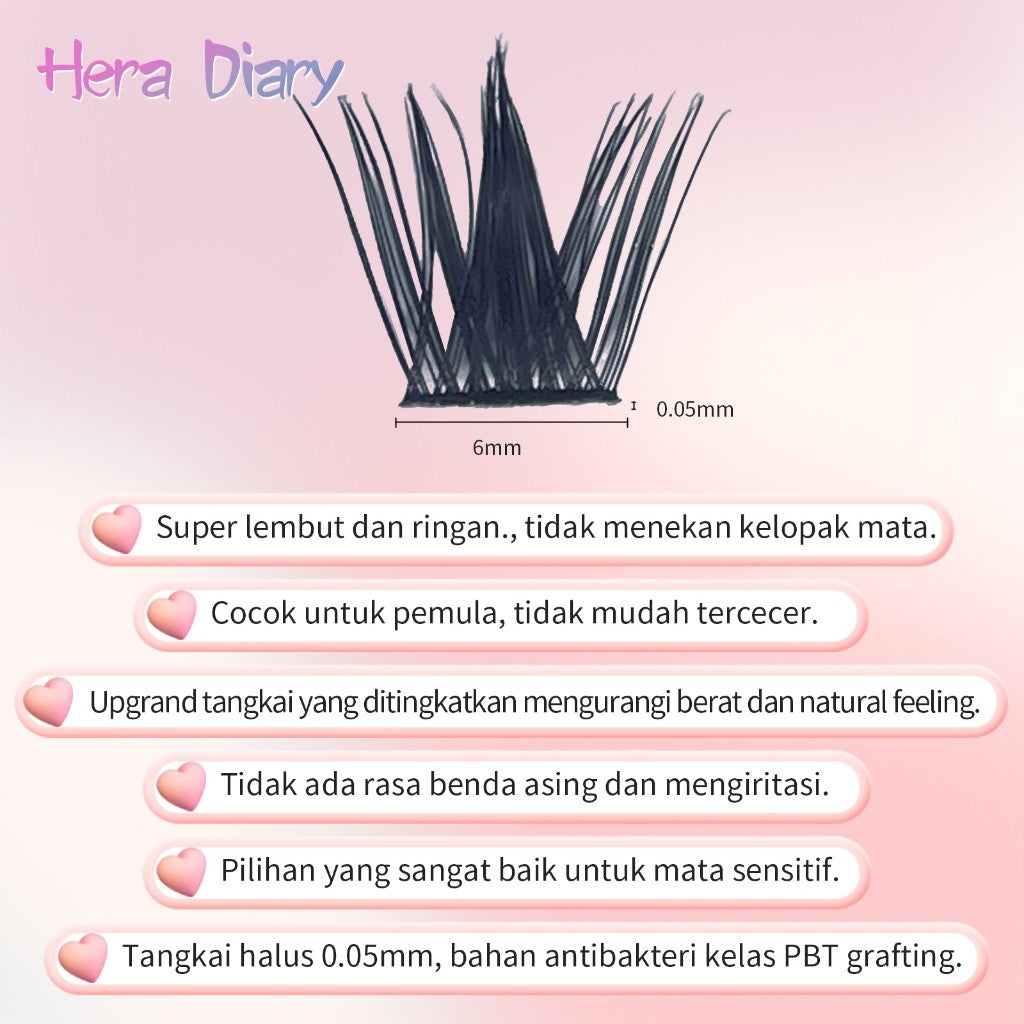 A06【FREE LEM】Hera Diary 3D BuluMata Palsu Anime 10Baris Bulumata indivual Natural Douyin Manga Korea