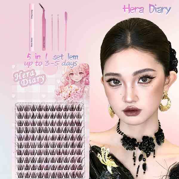 A14【FREE LEM】Hera Diary 5D BuluMata Palsu Anime Bulumata Natural Eyelash Individual Douyin manga