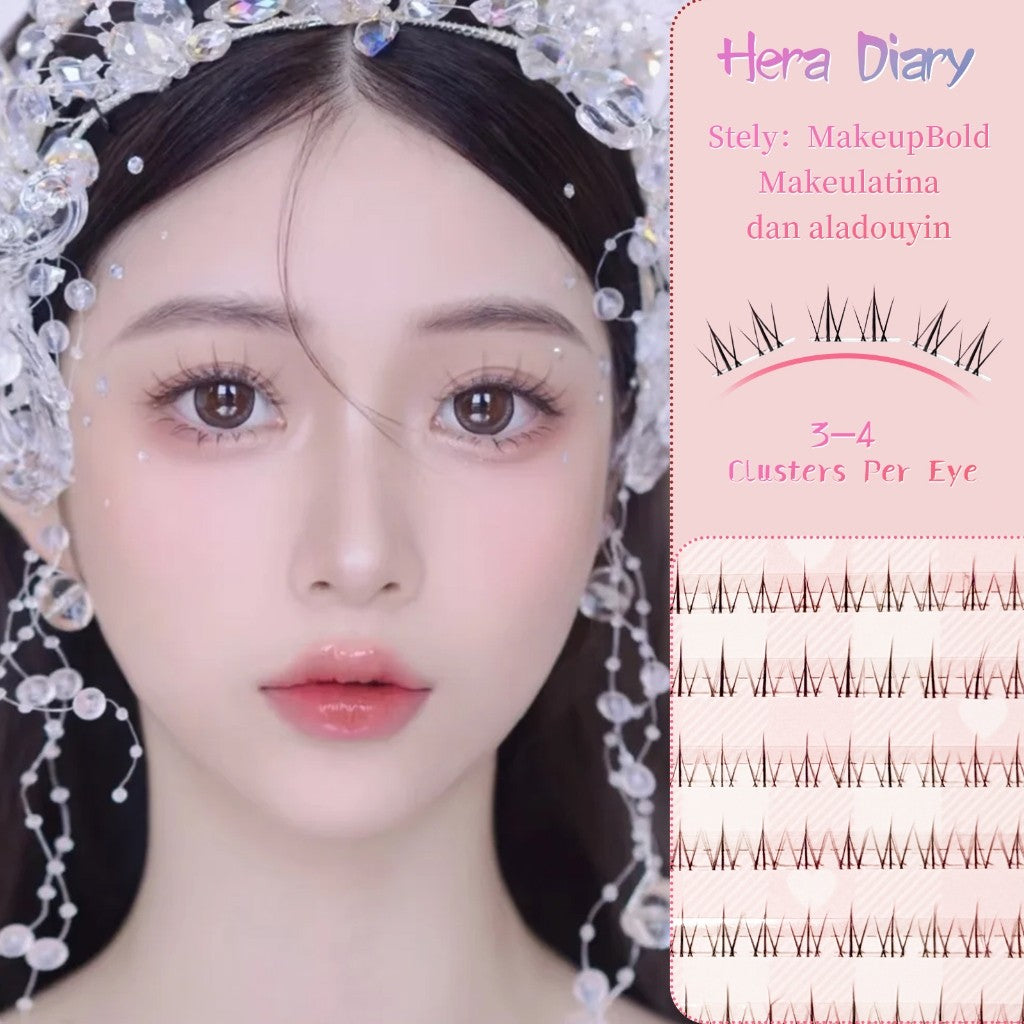 Hera Diary 3D BuluMata Palsu Douyin 10 Baris Bulumata individual Natural Anime Manga Cosplay