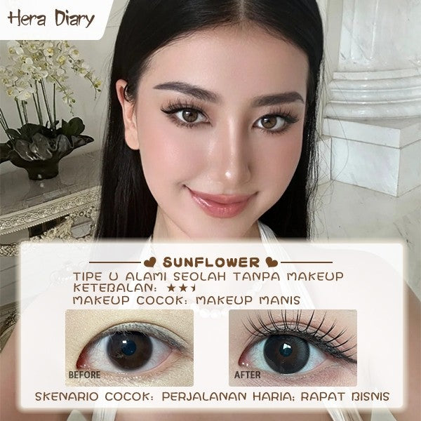 Hera Diary E07 Gratis Lem 5Pasang bulumta palsu Sunflowers| Anemi look| bulumta palsu manga Douyin COD