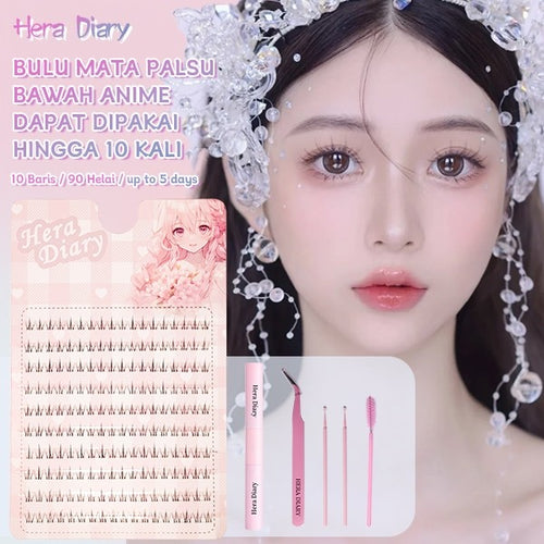 A05【FREE LEM】BuluMata Palsu Bawah Korea idol 10 Baris big box Eyelash Natural | Douyin Eyelash ANIME