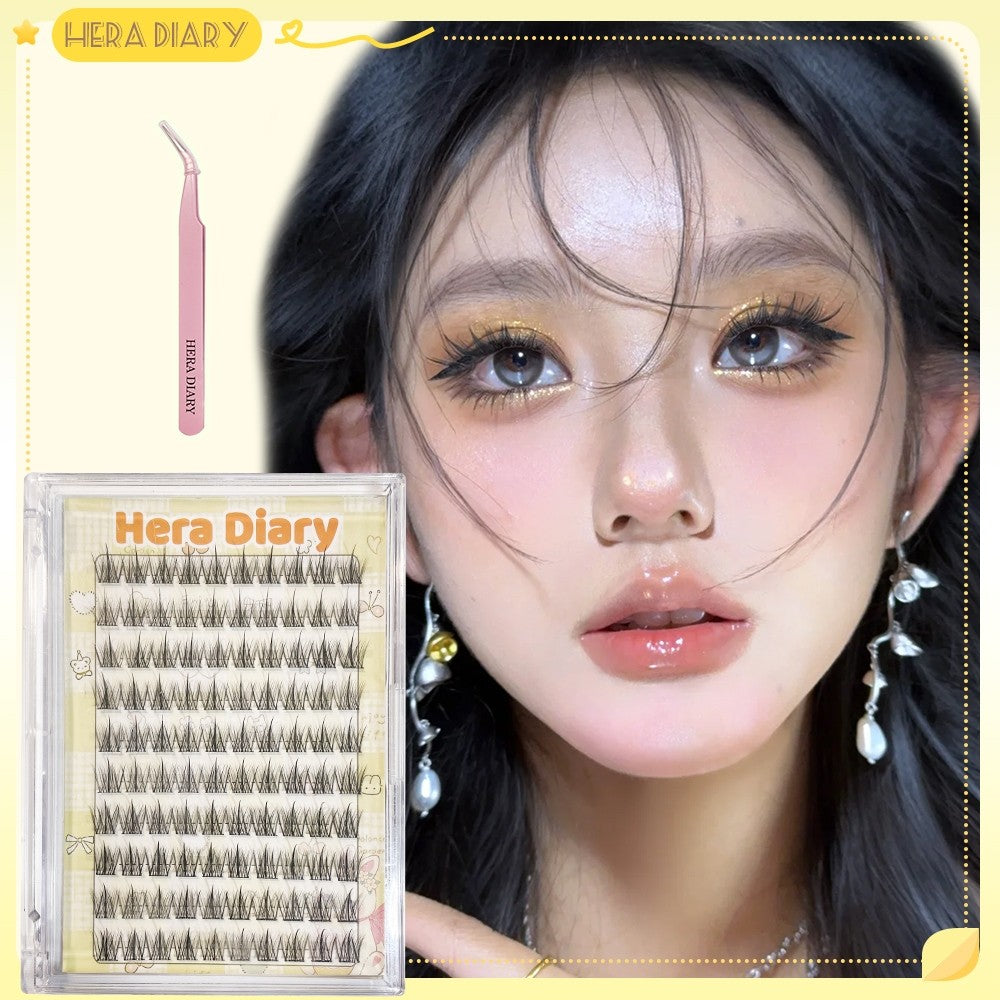 B01【LANGSUNG TEMPEL】Hera Diary bulumata palsu tanpa lem Natural tahan lama Anti air big box