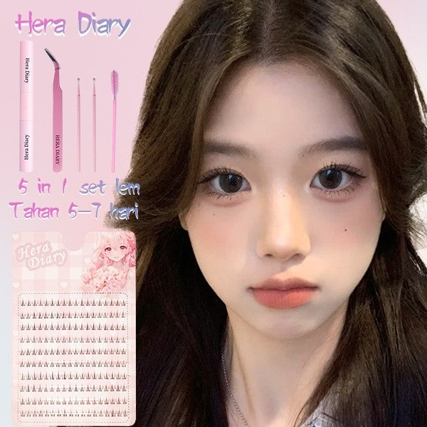 A05【FREE LEM】BuluMata Palsu Bawah Korea idol 10 Baris big box Eyelash Natural | Douyin Eyelash ANIME