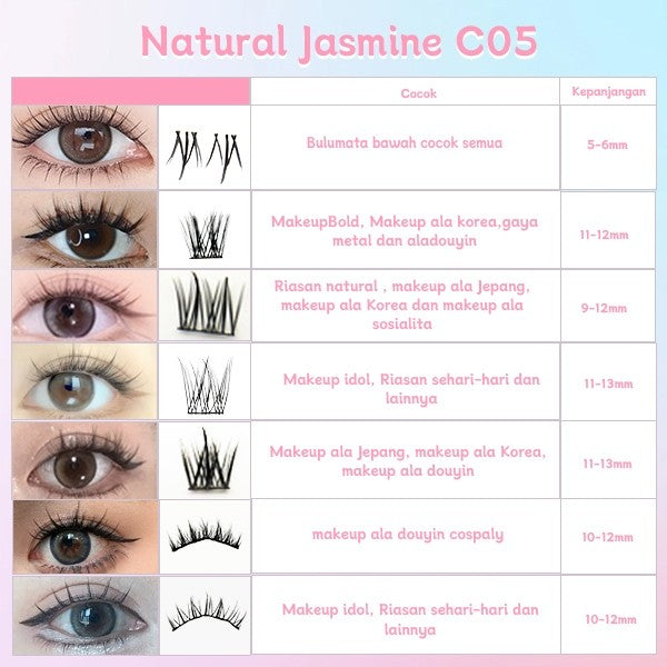 C06【FREE LEM】Hera Diary 7in1 184pcs Strip+ Individual eyelash Bulumata palsu Douyin manga Bulumata palsu bawah Natural Eyelash extansion