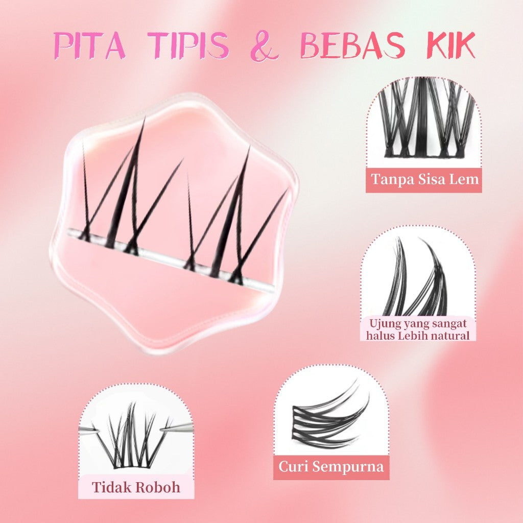 A05【FREE LEM】BuluMata Palsu Bawah Korea idol 10 Baris big box Eyelash Natural | Douyin Eyelash ANIME