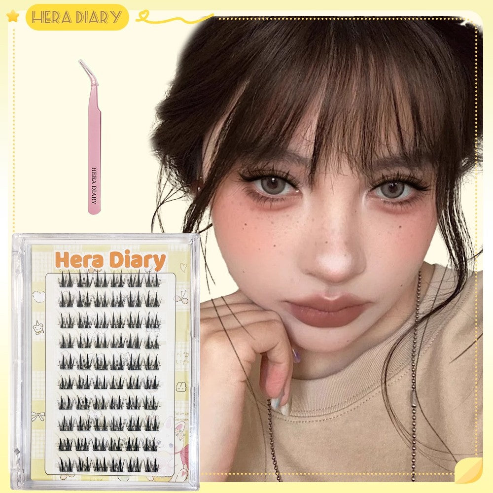 B02【LANGSUNG TEMPEL】Hera Diary bulumata palsu tanpa lem Natural tahan lama Anti hujan big box