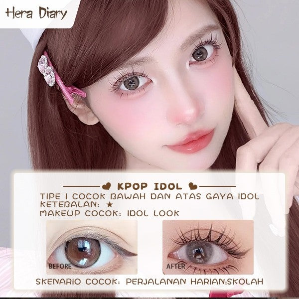 Hera Diary E06 Gratis Lem 5Pasang bulumta palsu bawah| Korea Idol look| bulumta palsu won Young Natural COD