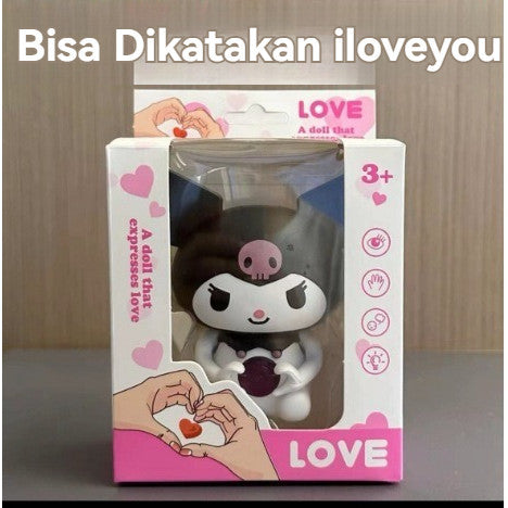 MKKIDZ Ornamen Bercahaya Berbicara "CINTA" - Hadiah Valentine Romantis dengan Rekaman  LED, Mainan Pengakuan Pasangan Anti Pecah (Hadiah Anniversary Couple 2025) M027