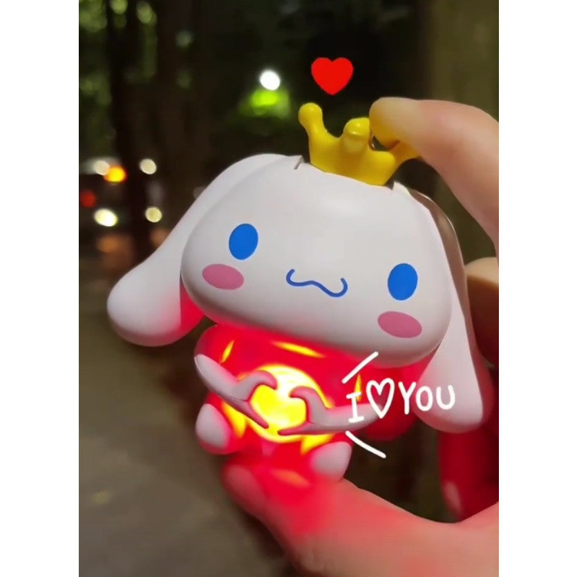 MKKIDZ Ornamen Bercahaya Berbicara "CINTA" - Hadiah Valentine Romantis dengan Rekaman  LED, Mainan Pengakuan Pasangan Anti Pecah (Hadiah Anniversary Couple 2025) M027