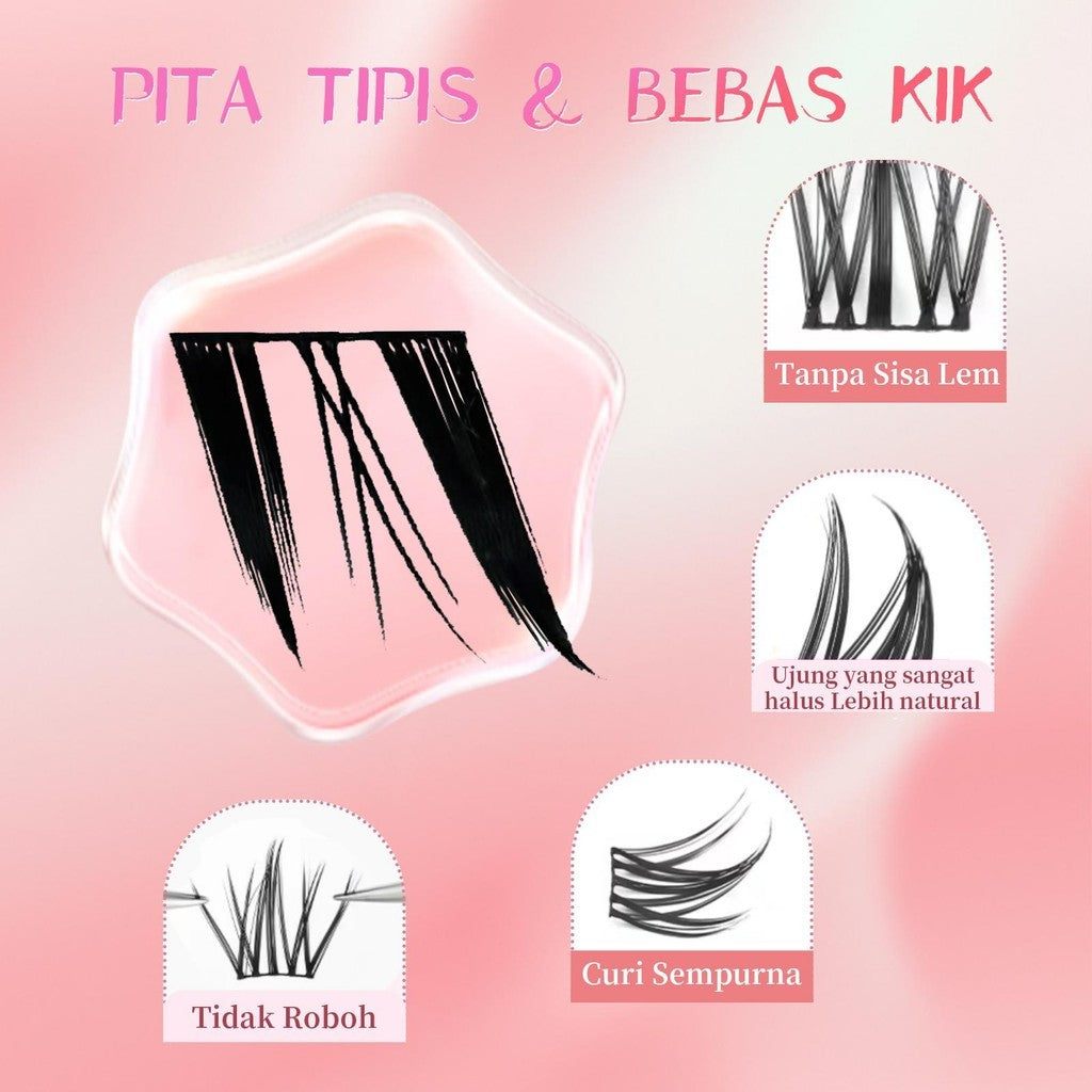 A19【FREE LEM】Hera Diary 3D foxeye BuluMata Palsu Anime 10 Baris big box Bulumata Anime |Douyin manga eyelashes cat eye