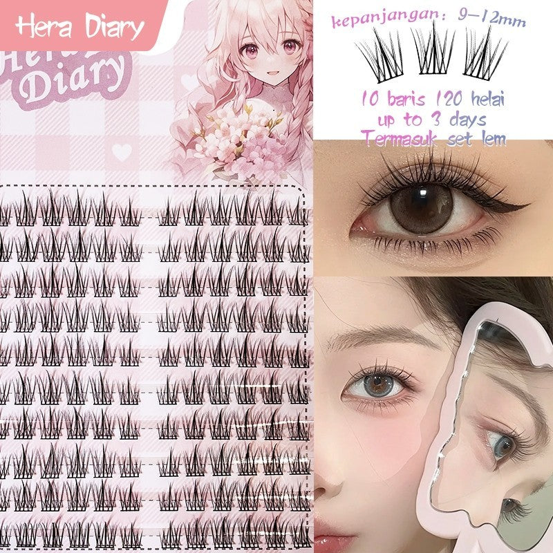 A11【Grtis LEM】Hera Diary BuluMata Palsu Natural EYELASH Korea Idol Bulumata soft Anime long-lasting