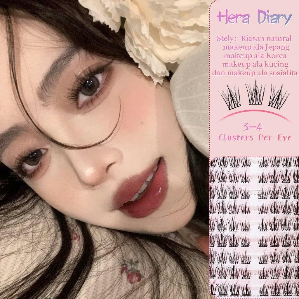 A11【Grtis LEM】Hera Diary BuluMata Palsu Natural EYELASH Korea Idol Bulumata soft Anime long-lasting