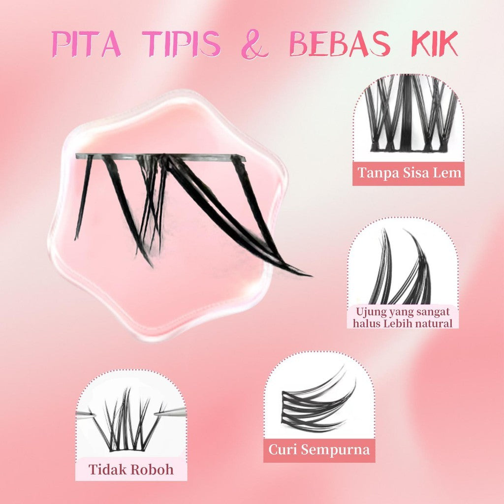 A04【FREE LEM】Bulumata Palsu bawah Anime Douyin Cosplay Douyin Manga BIg Box 10row individual eyelash